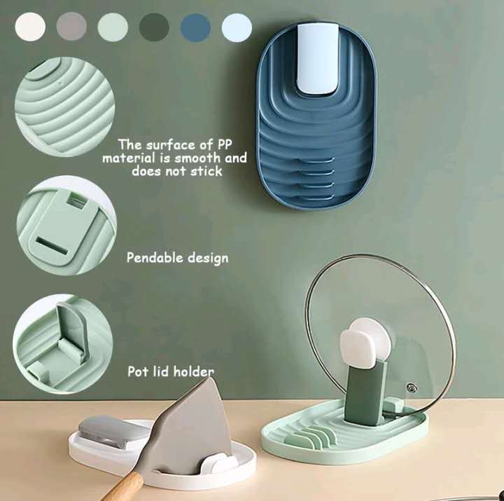 Spatula Rack Kitchen Spatula Holder Pot Lid Support Kitchen Utensil Organizer Shelf